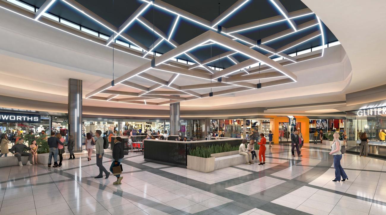 Internal architectural rendering of Growthpoint Properties’ Paarl Mall redevelopment