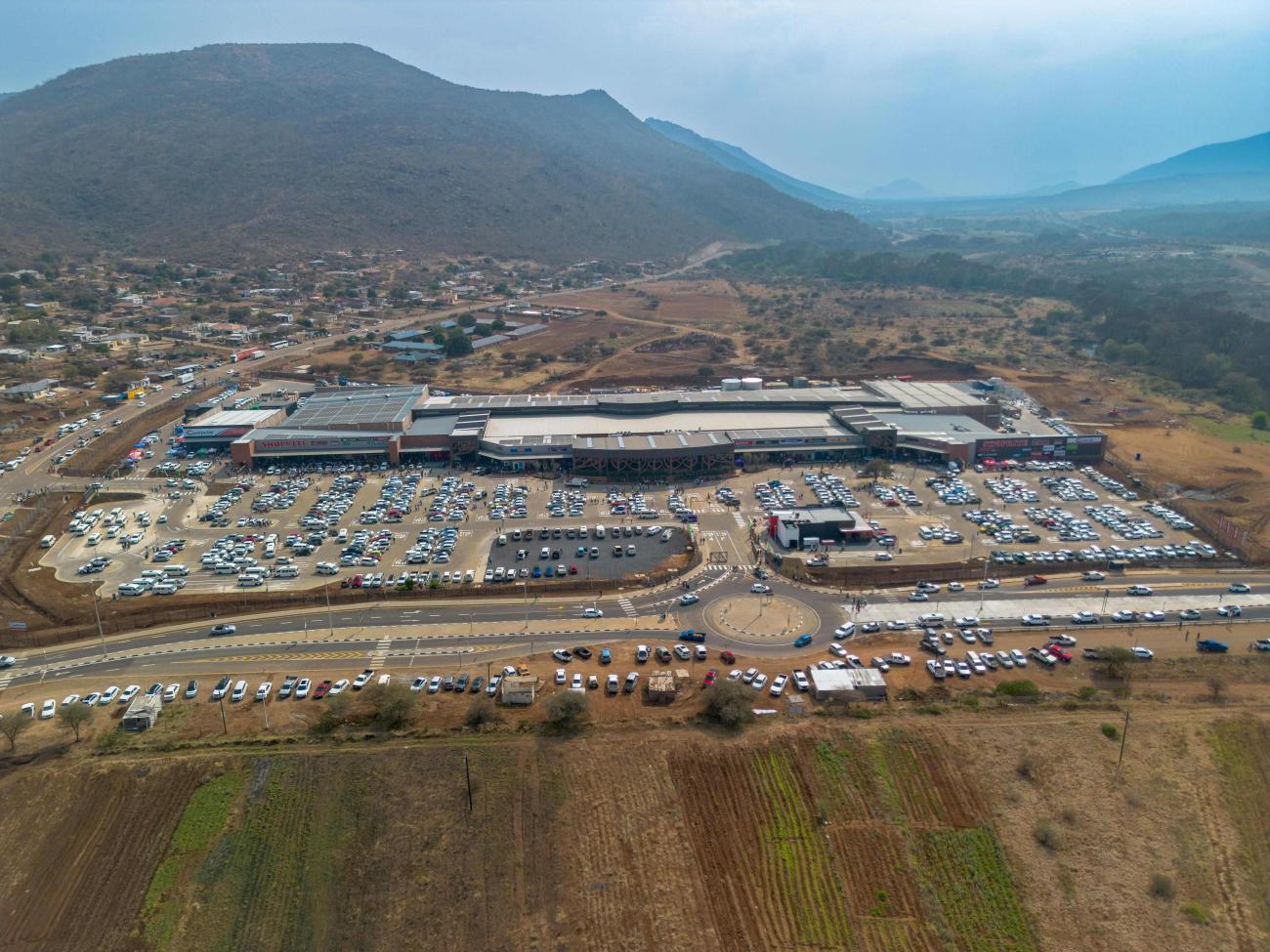 Aerial view of Malekane Mall